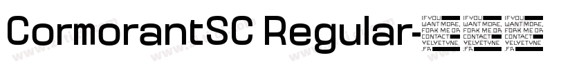 CormorantSC Regular字体转换